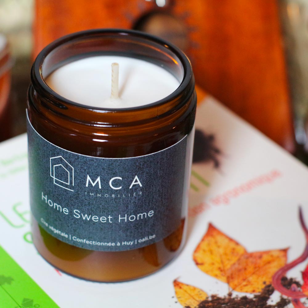 Cadeau d’affaires original : bougie parfumée avec logo d’entreprise