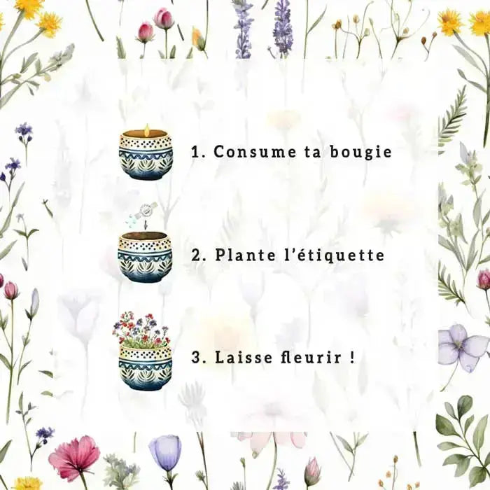 Instruction pour faire fleurir les bougies parfumées